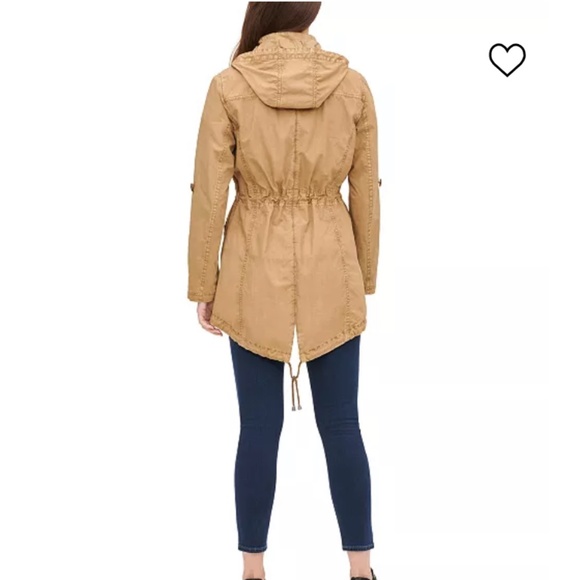 COPY - NWT Levi's Women's Cotton Hooded Anorak Dull Gold Jacket - Size 2X - Picture 6 of 13